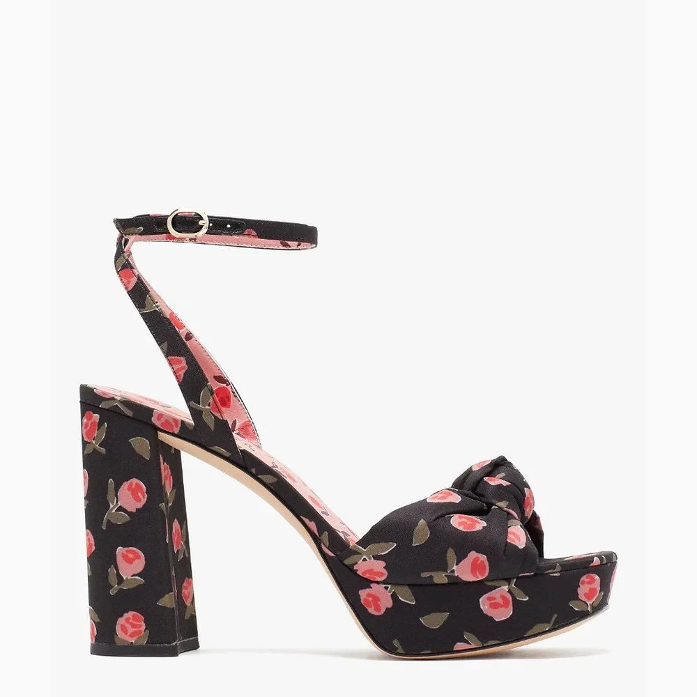 NWOB Kate Spade New York Confetti Ditsy Rose Print Platform Heel Sandal